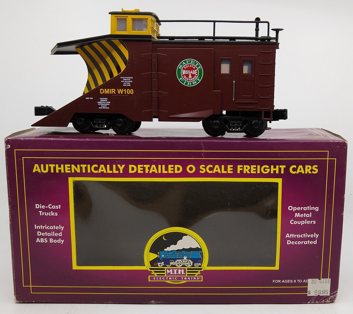 MTH 20-98236 O Gauge Duluth, Missabe & Iron Range Snow Plow EX/Box - modeltoyairplanes.com